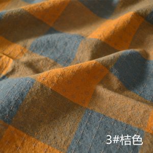 Washed Cotton Fabric Color Matching dress Shirt Yarn-dyed Plaid Garment Fabric Pastoral Tablecloth Fabric Artistic Style