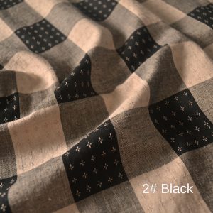 Washed Cotton Fabric Color Matching dress Shirt Yarn-dyed Plaid Garment Fabric Pastoral Tablecloth Fabric Artistic Style