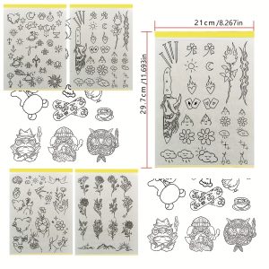 patterned tattoo transfer paper a4 size pre drawn_y